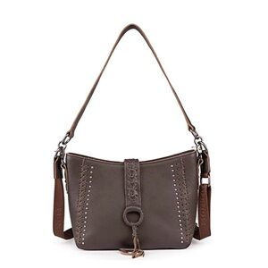Montana West Soft Leather Brown Western Style/Boho style Satchel/crossbody